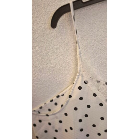 BP Polka Dot Lace Trim Camisole Adjustable Strap Tank Top Size 3X EUC - Picture 3 of 7